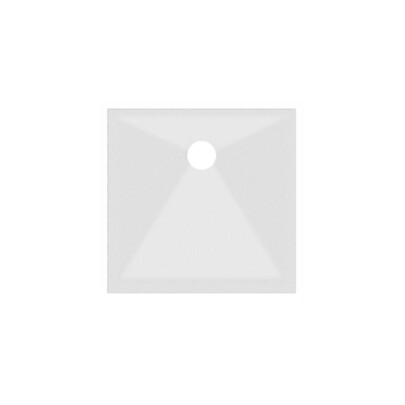 Allibert MADI douchebak 90x90 gekorreld mat wit