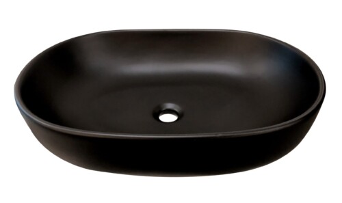 Lariano opbouw waskom mat zwart 60x42,5x14cm
