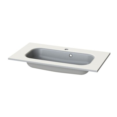 Tiger Oval wastafel 80 met overloop - mat wit