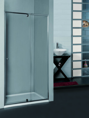 Allibert Priva verstelbare zwaaideur, nis deur chroom 78-91cm transparant glas