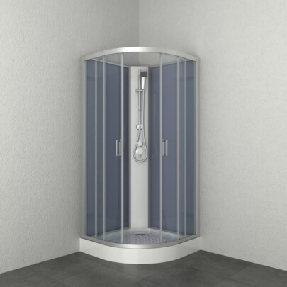 Allibert HAPPY complete douchecabine 90x90 cm kwartrond vrijstaand