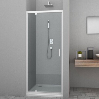 Allibert HAPPY zwaaideur transparant glas Wit-88-90 x 185 cm