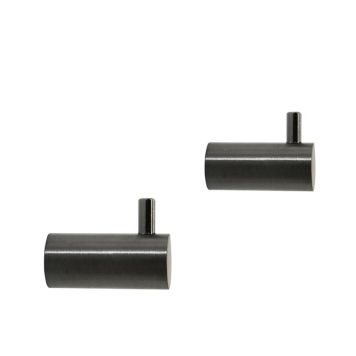 Nortiq House wandhaken gun black met tape (2 stuks)