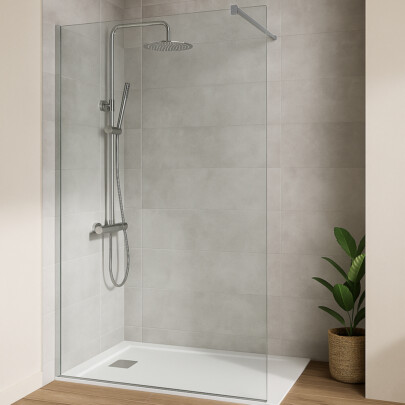 Thys Thytan shower panel helder glas 8mm – 7 maten