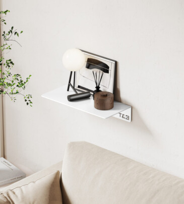T&B Wandplank / Planchet - 20 cm - mat wit