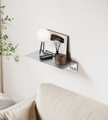 T&B Wandplank / Planchet - 20 cm - geborsteld aluminium