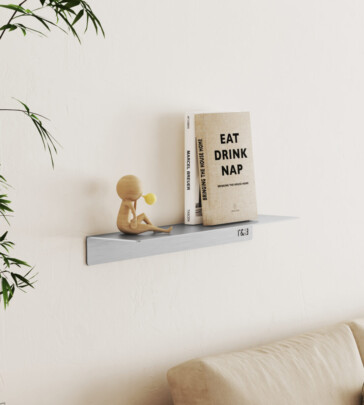 T&B Wandplank / Planchet - 40 cm - geborsteld aluminium