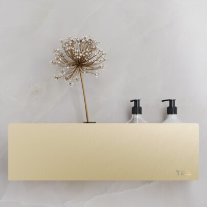 T&B Wandplank / Planchet - 20 cm - geborsteld goud