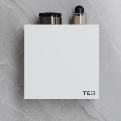 T&B Wandplank / Planchet - 25x25 cm - mat wit