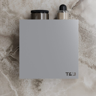 T&B Wandplank / Planchet - 25x25 cm - geborsteld aluminium
