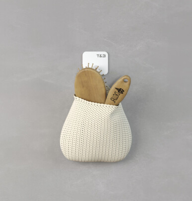 T&B enkele haak, 5x5 cm, mat wit