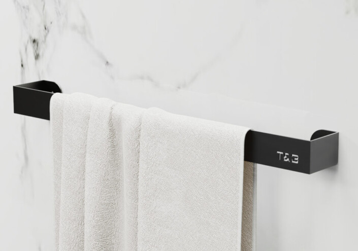 T&B handdoekstang zwart