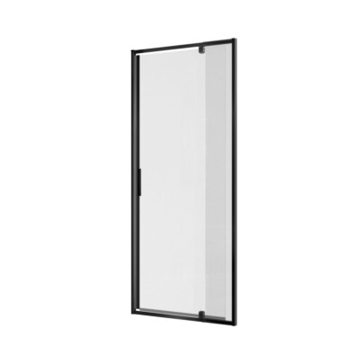 Allibert LAJA - 1 douchedeur transp. glas, Zwart profiel 87-100 x 200 cm