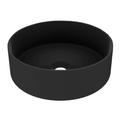 Allibert RANGO Opbouwwaskom 36 cm mat zwart porselein