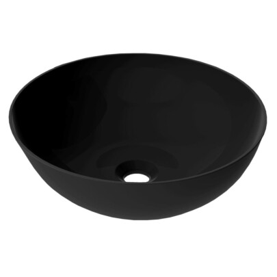 Allibert BOREA Opbouwwaskom 40 cm mat zwart porselein