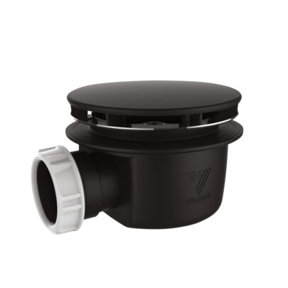 Allibert douche afvoerplug extra plat mat zwart