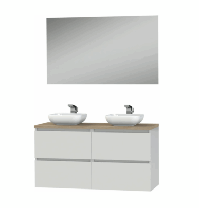 Tiger Loft Badmeubelset 120x45x196 cm Hoogglans Wit