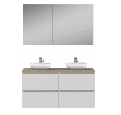 Tiger Loft Badmeubelset 120x45x196 cm Hoogglans Wit