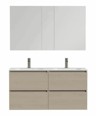 Tiger Loft Badmeubelset 120x45x196 cm Naturel Eiken