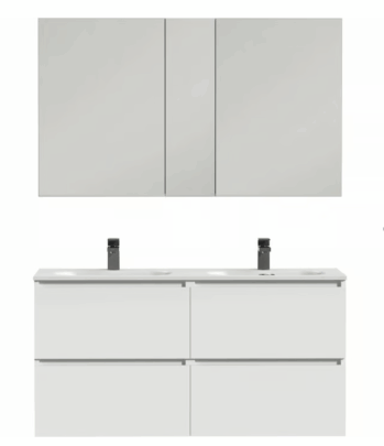 Tiger Loft Badmeubelset 120x45x196 cm Hoogglans Wit