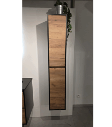 Thys Melanie kolomkast 35 cm zwart/eik