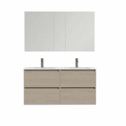 Tiger Loft Badmeubelset 120x45x196 cm Naturel Eiken