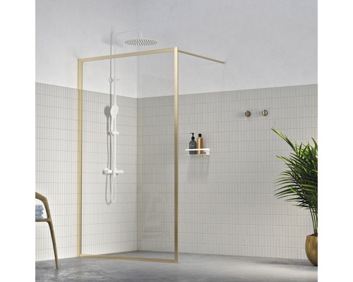 Sealskin Contour inloopdouche type A3 140x200 cm – luxe uitstraling in geborsteld goud