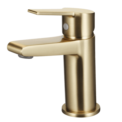 Bluerain Pinaki wastafelkraan antiek messing met push-open afvoerplug