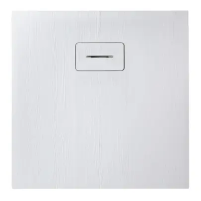 2e kans Allibert douchebak Woodstone vierkant 90x90cm wit mat