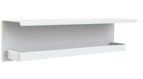 Allibert LOFT Game wand tablet/plank handdoekhouder - 40cm - mat wit gelakt aluminium