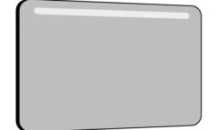 Allibert RETRO Spiegel met verlichting 120 cm Mat Zwart