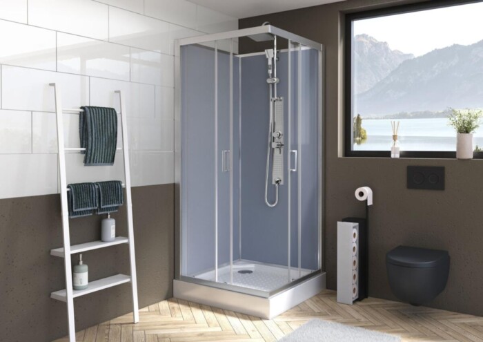 Allibert EVEREST douchecabine vierkant chroom 90x90x225 cm